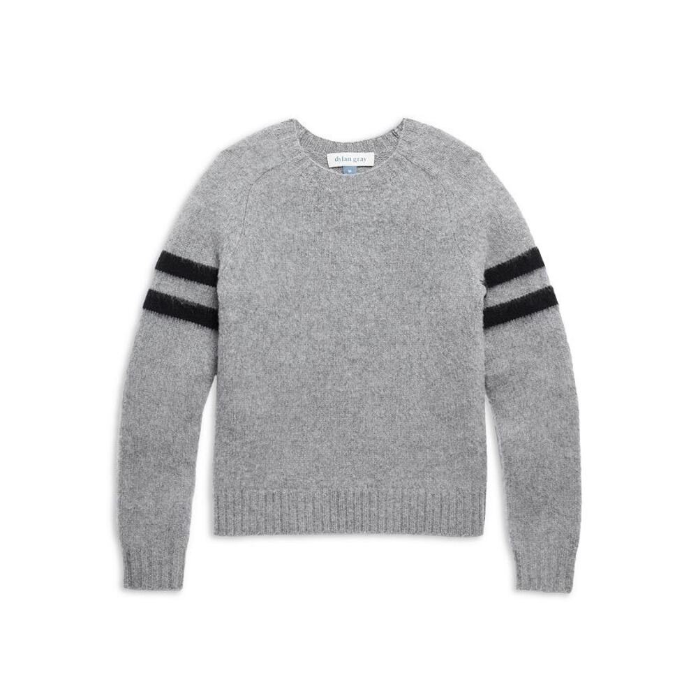 Dylan Gray Merino Wool‎ Stripe Sleeve Sweater Size L